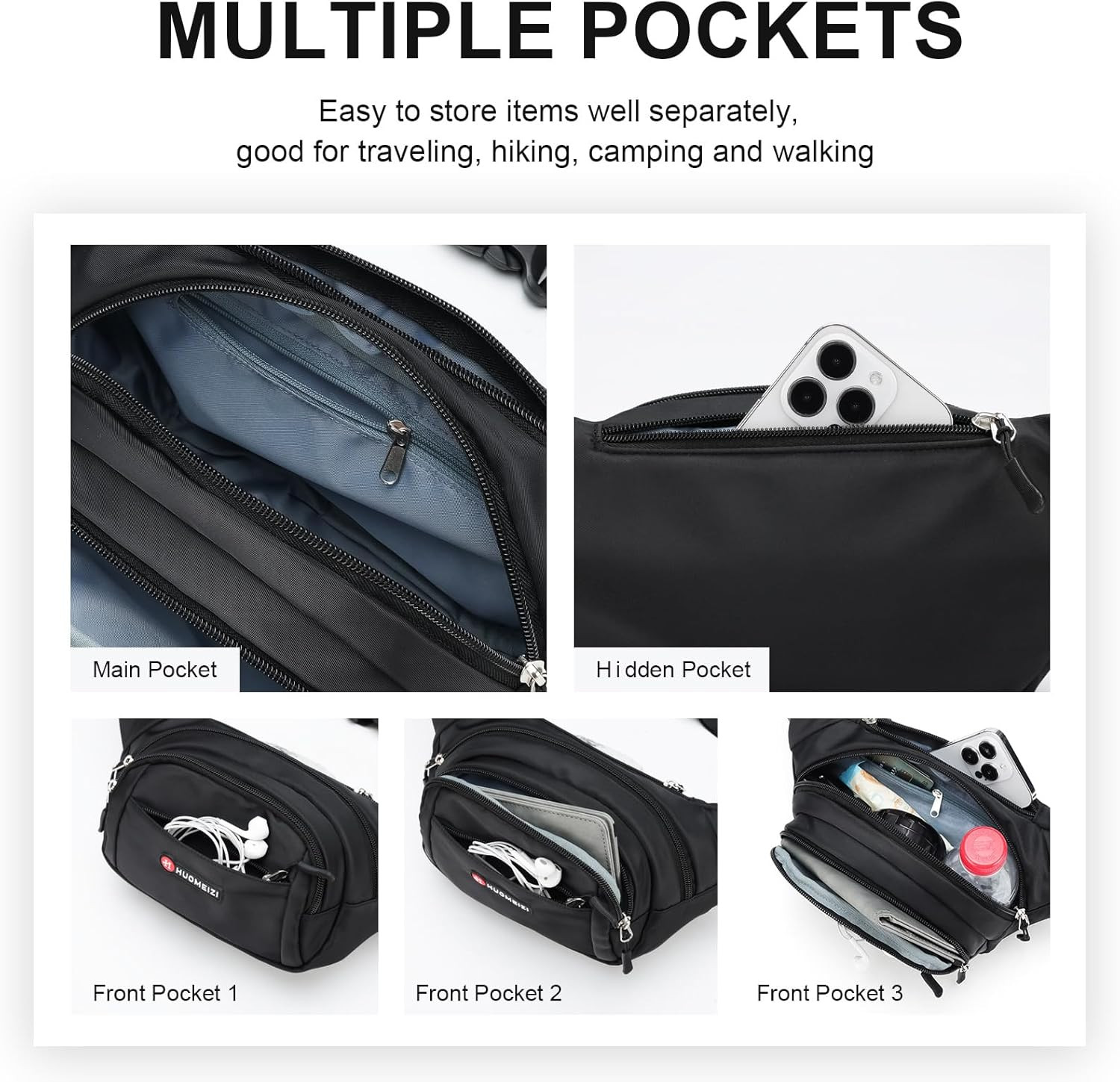 Fanny Pack Men Women plus Size with Extender Strap 70″,Extra Large Crossbody Wai