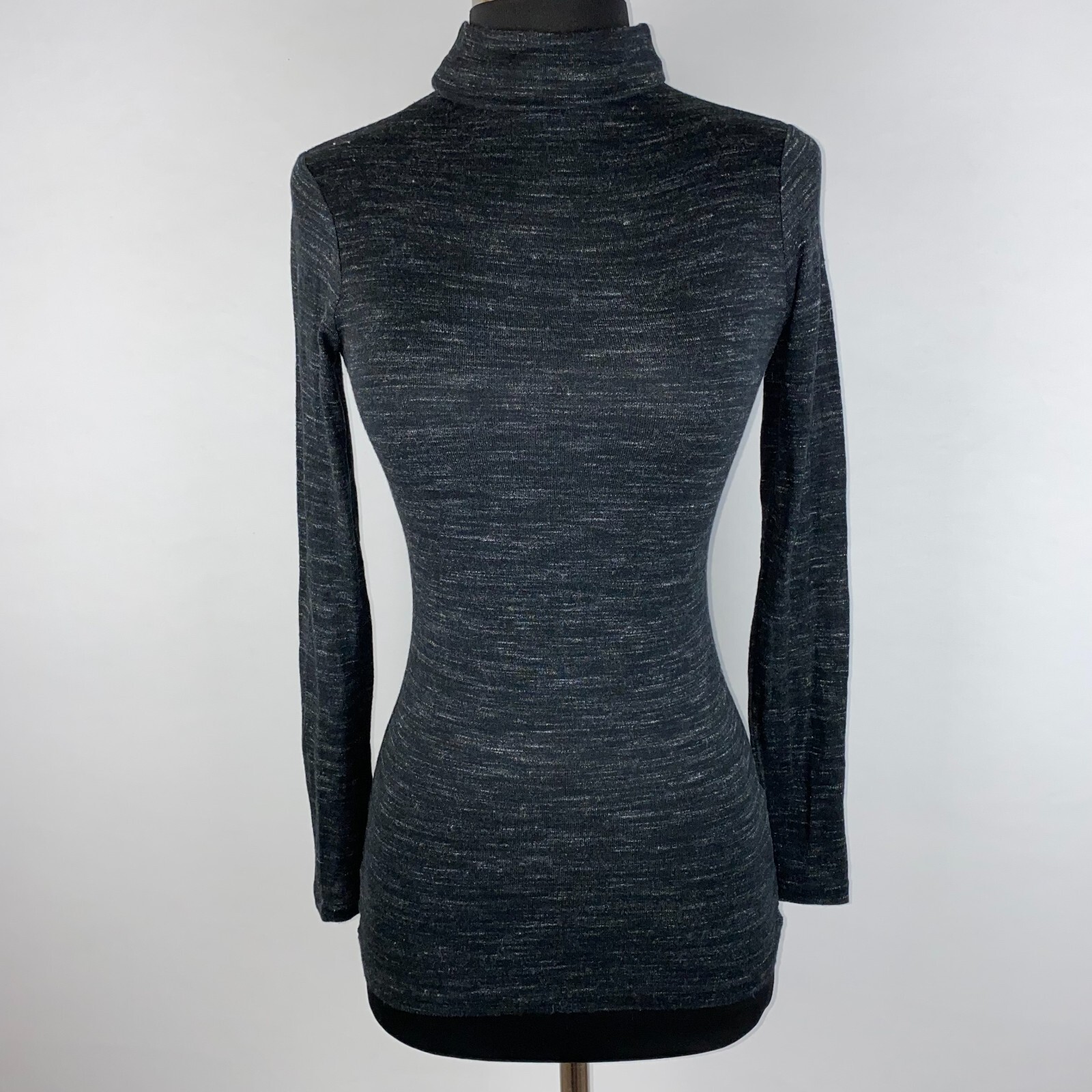 Club Monaco Womens XS Wool Viscose Turtleneck Top Long Sleeve