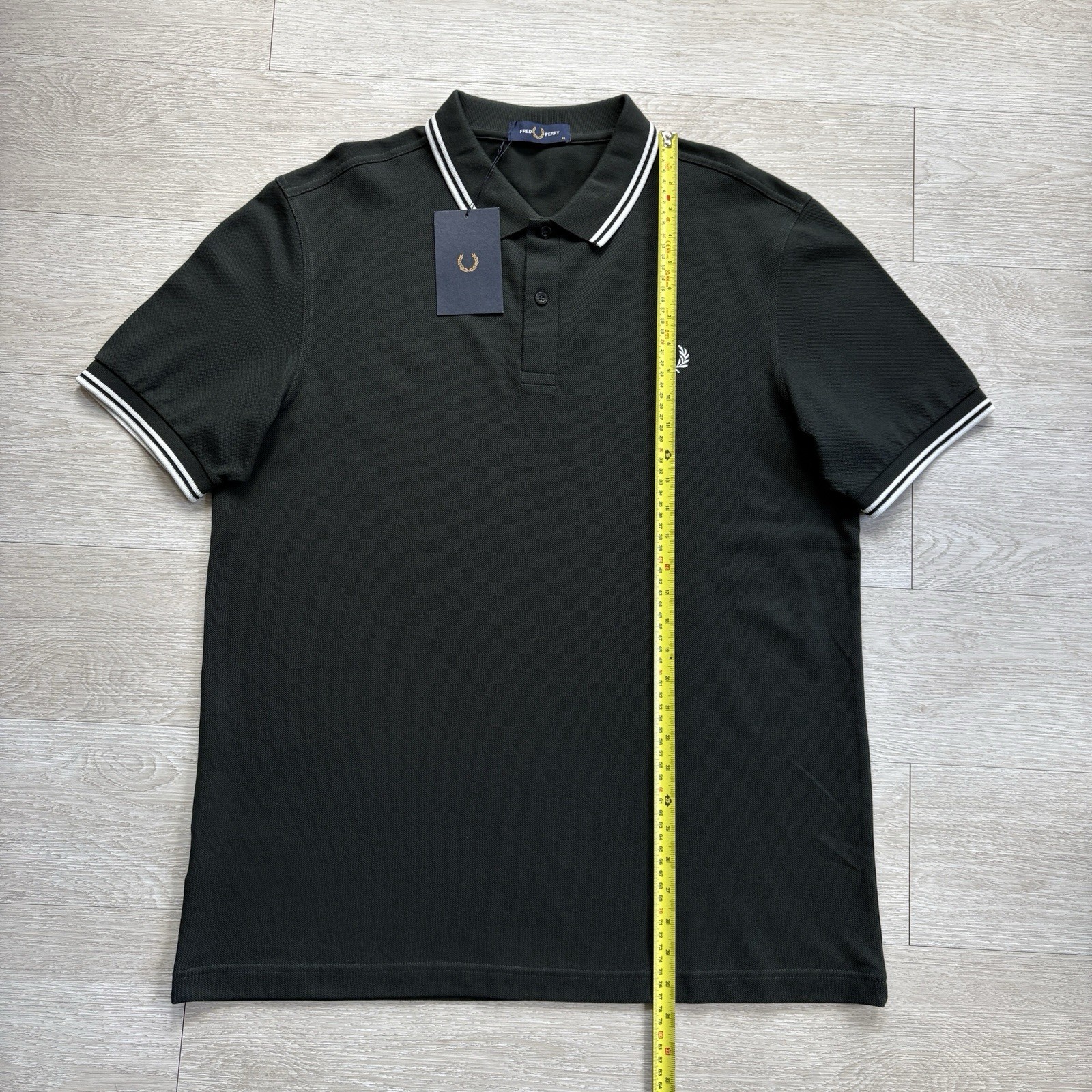 BNWT Fred Perry M3600 Short Sleeve Twin Tipped Polo Shirt Green Size Extra Large