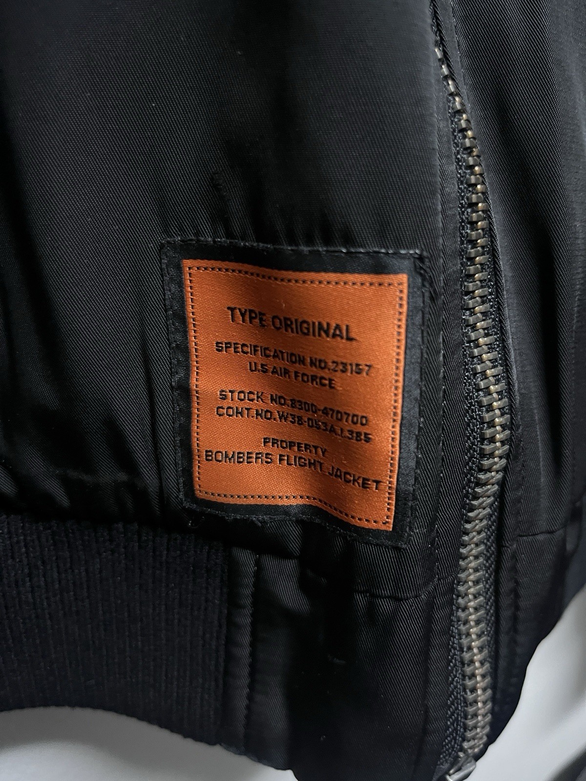 Original Bombers MA-1 Flight Jacket – Black –