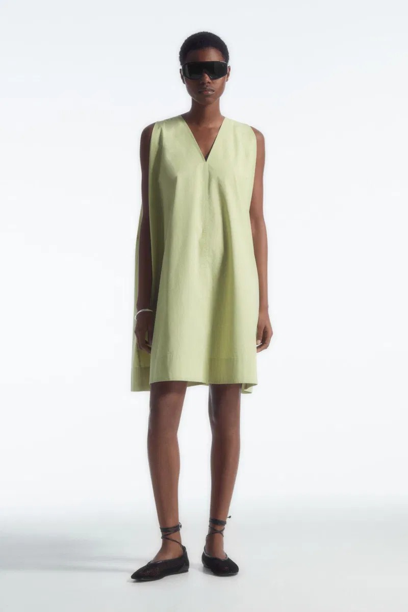 COS Green A-Line Sleeveless Mini Dress EUR 42 US L 12