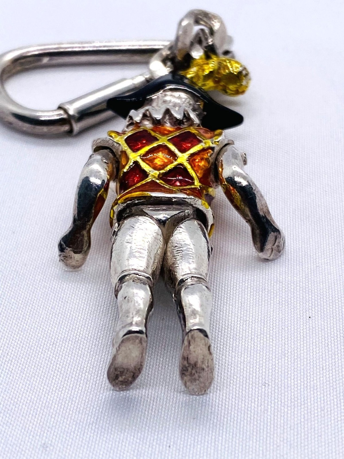 Tiffany & Co Circus Collection Gene Moore Sterling Enamel Harlequin Key Chain