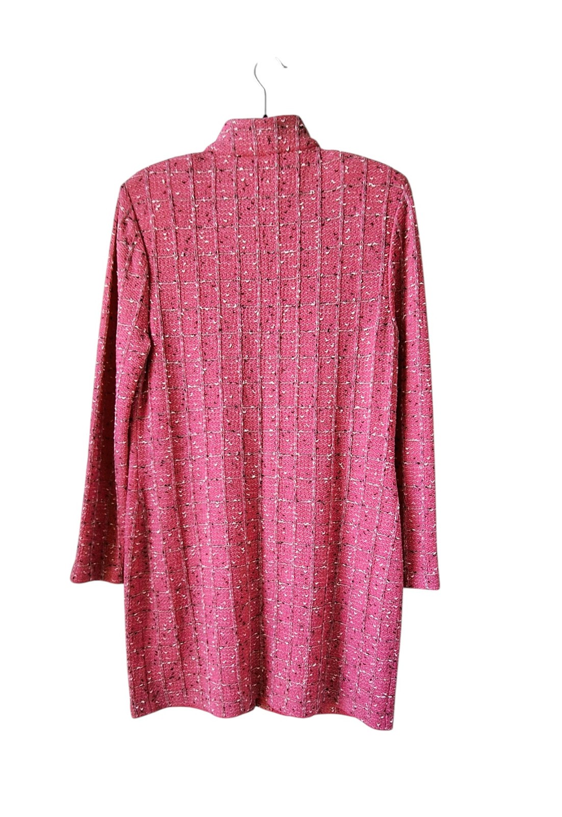 Vintage St John Collection Coat Womens Pink Knit Boucle Knee Length sz 12