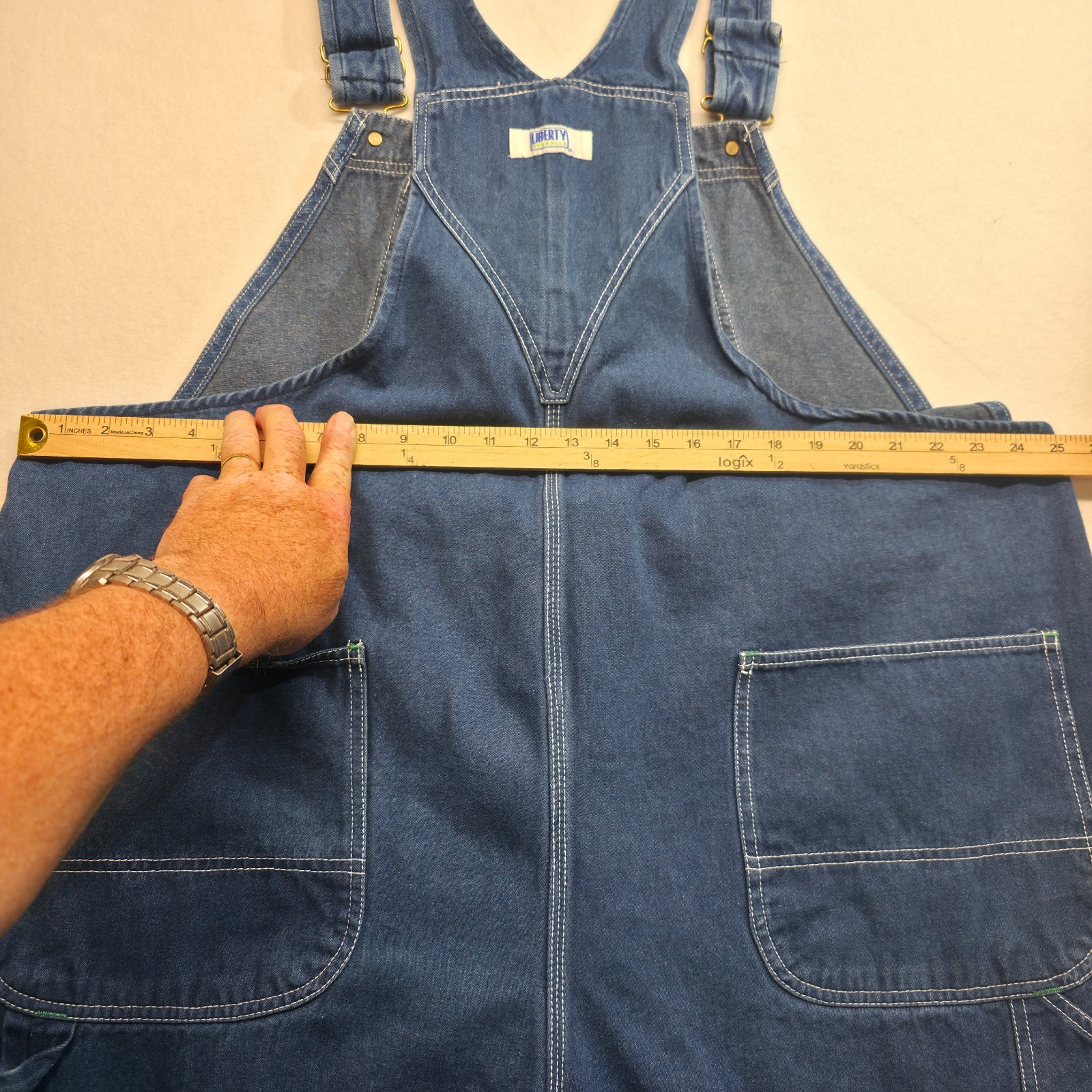 Mens Liberty Bibs Blue Denim Carpenter Overalls 100% Cotton 50 X 32