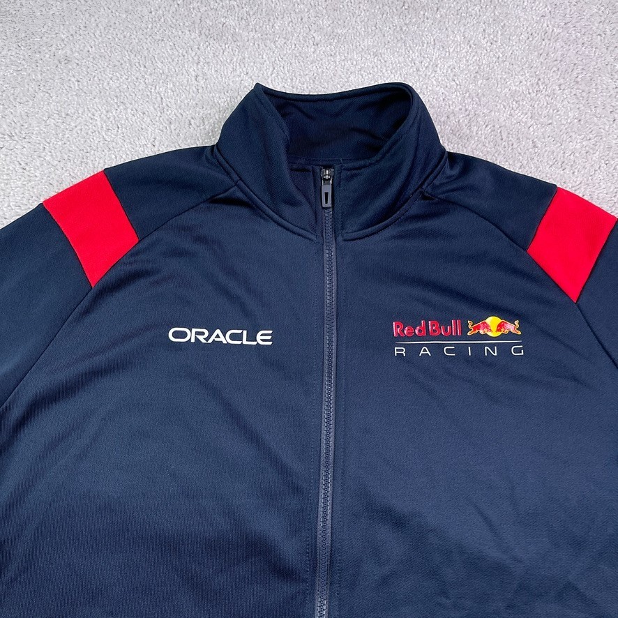 Red Bull Racing Jacket Mens XL Blue Full Zip Oracle F1 Motorsports Track Jacket