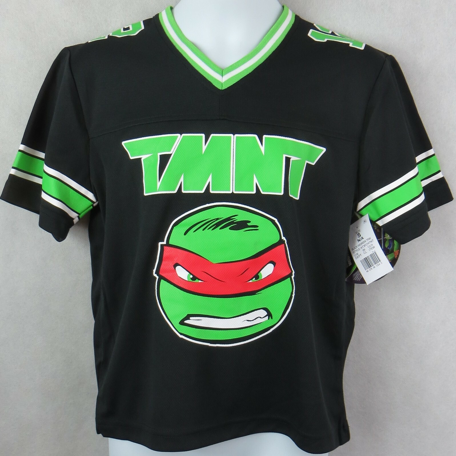 Teenage Mutant Ninja Turtles Boys Jersey Shirt New Black Officially Licensed