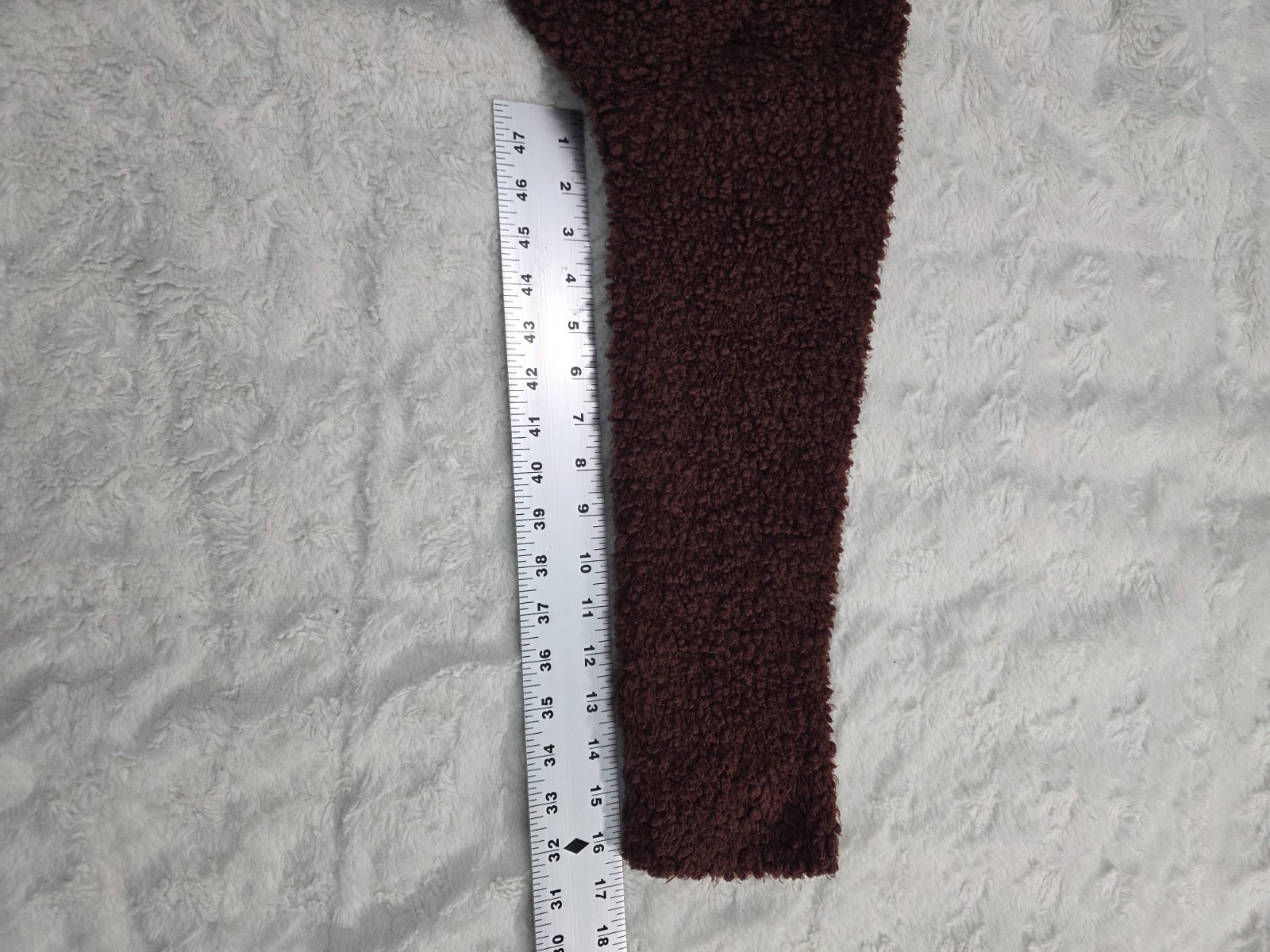 Pink Rose Plush Curly Sherpa Jacket – Burgundy Size Large