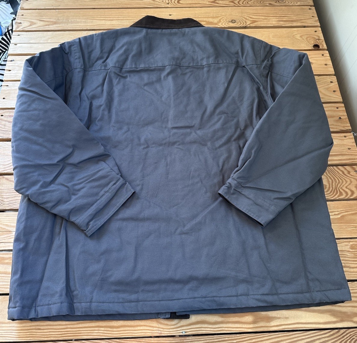 John Blair NWOT Men’s Button Up Jacket Size 2XL Steel Blue I11