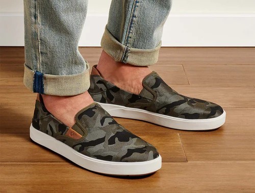 Olukai Men’s Lae’ahi Pa’i Slip-On Shoe Size 10 Pacific Camo Casual Sneakers NWT