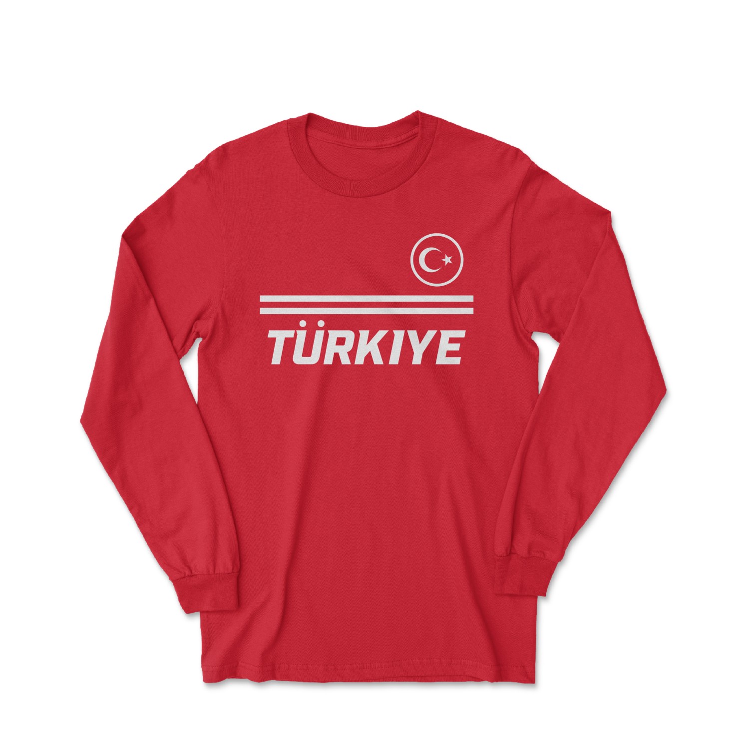 Turkiye Soccer Fans Yildiz 11 Jersey Style Long Sleeve T-Shirt