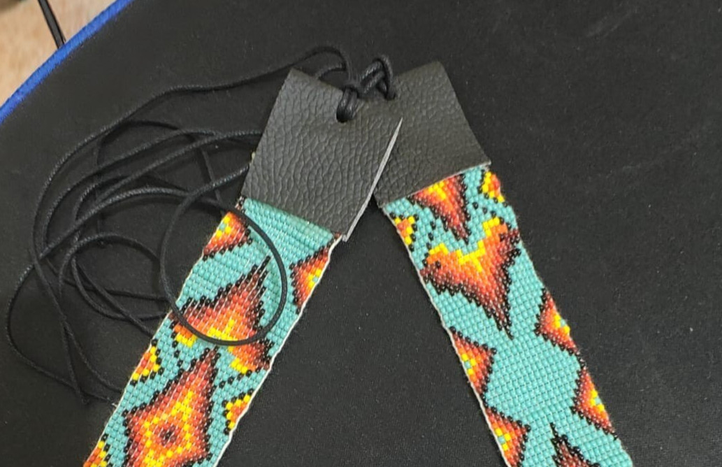 Beaded Hat Band Native American Style Southwestern Cowboy Rode Handmade hatband