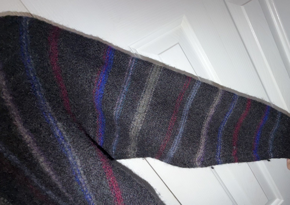 Vintage Boston Traders Knit Sweater Mens Large Wool Crewneck 90s Black + Stripes