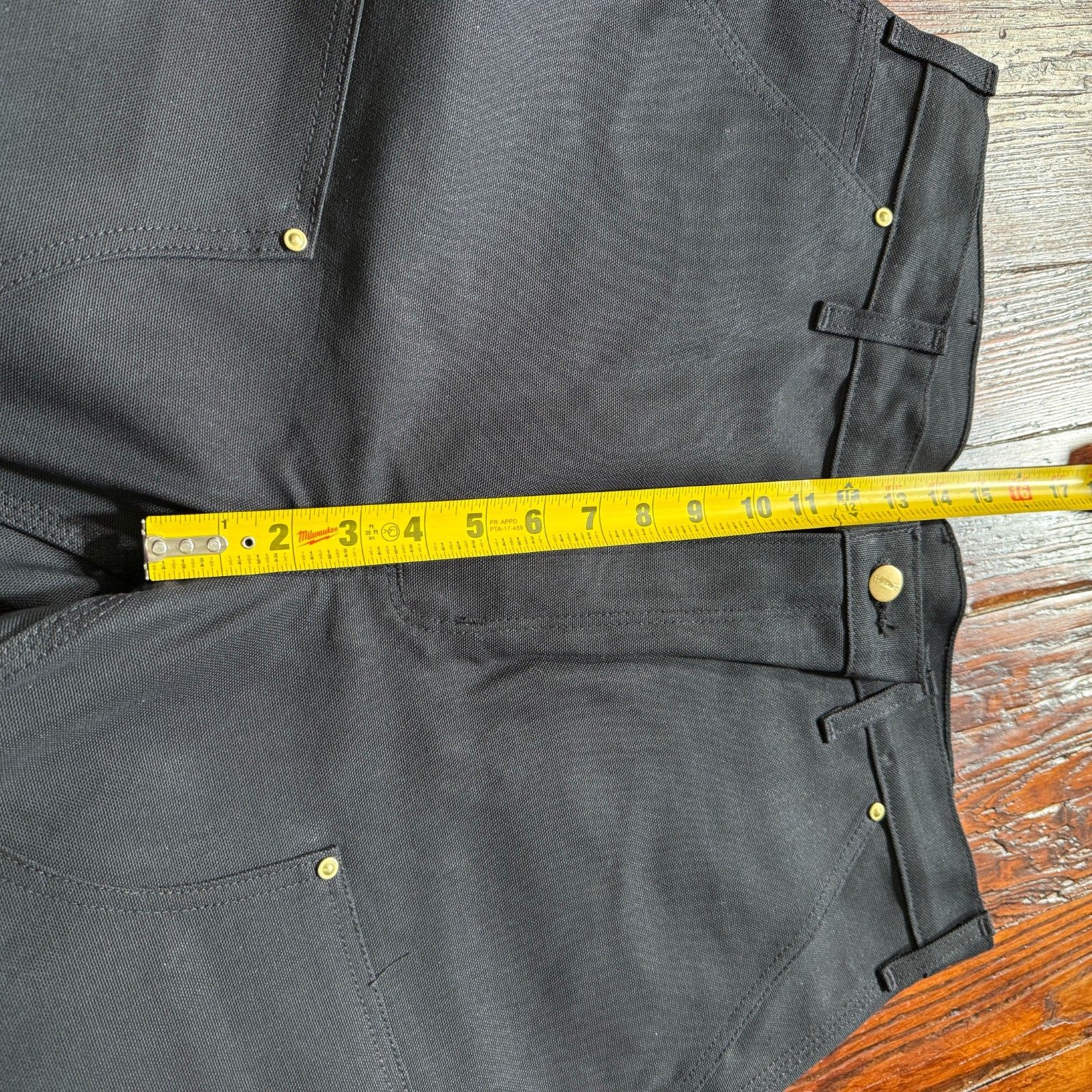 Carhartt B01 Pants Mens 36×32 Black Loose Straight Firm Duck Double Knee Work
