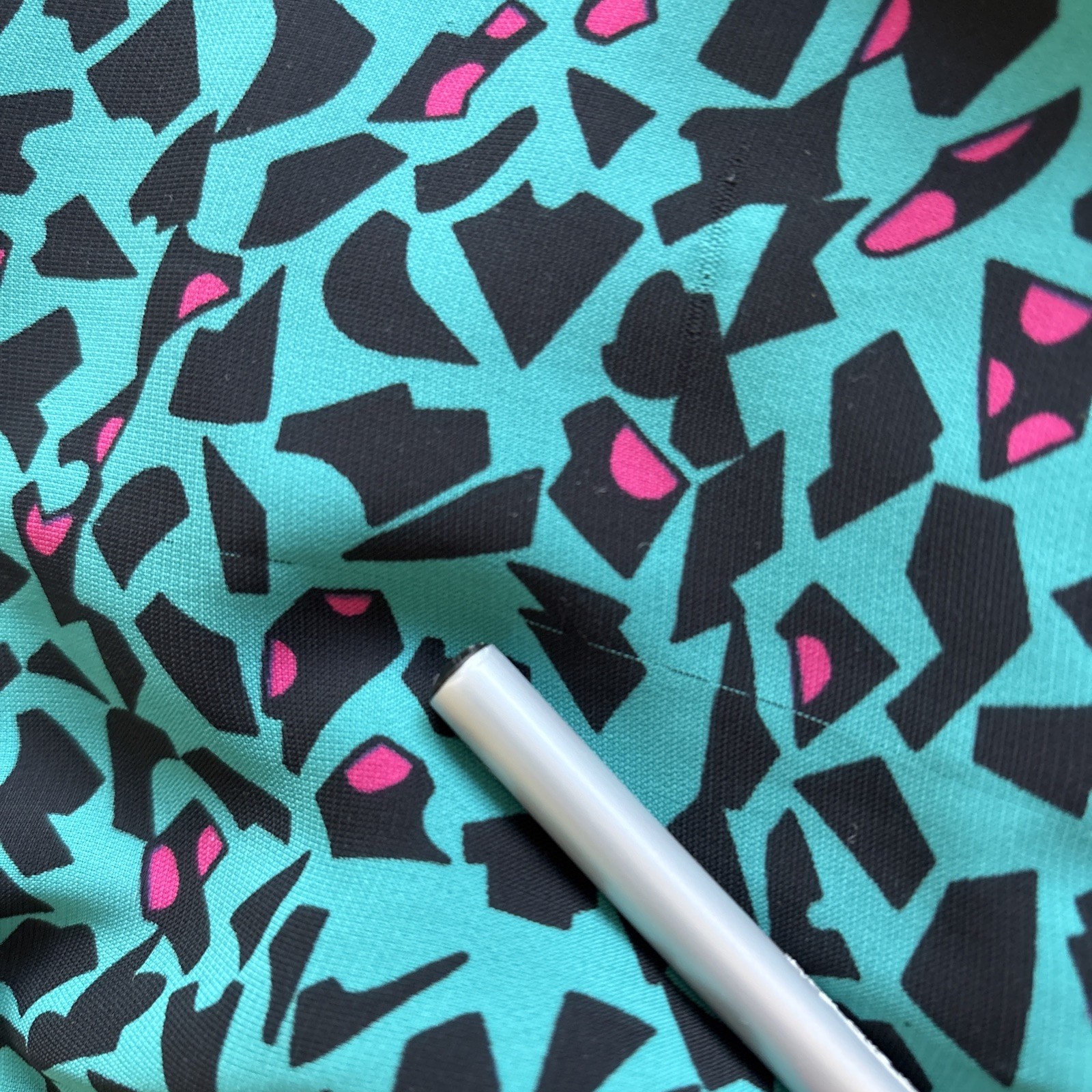 Vtg 80s 90s Teal Abstract Secretary Dress – 12