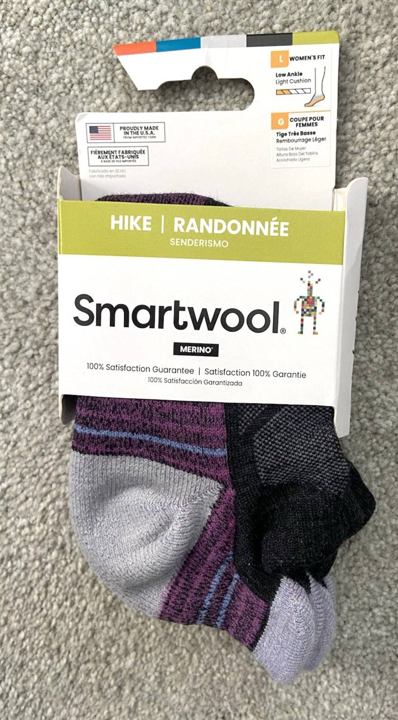 Lot of 2 pairs Smartwool Hike Low Ankle Socks Light Cushion Sz L Large 10-12.5