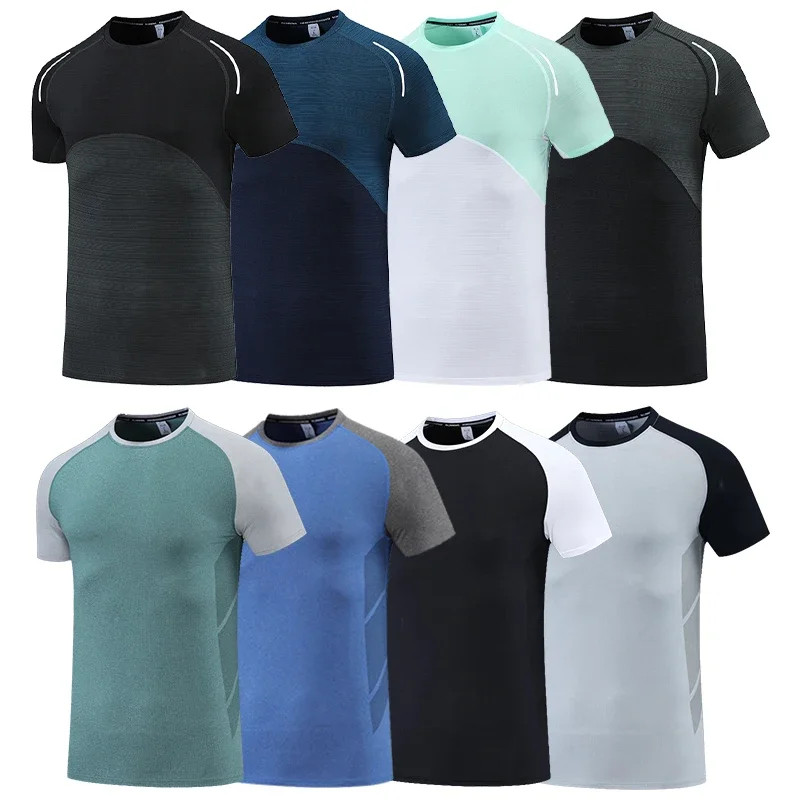 Undershirt Men’s Running Short Sleeves T-shirts Yoga Tops Lycra Things for Gym C