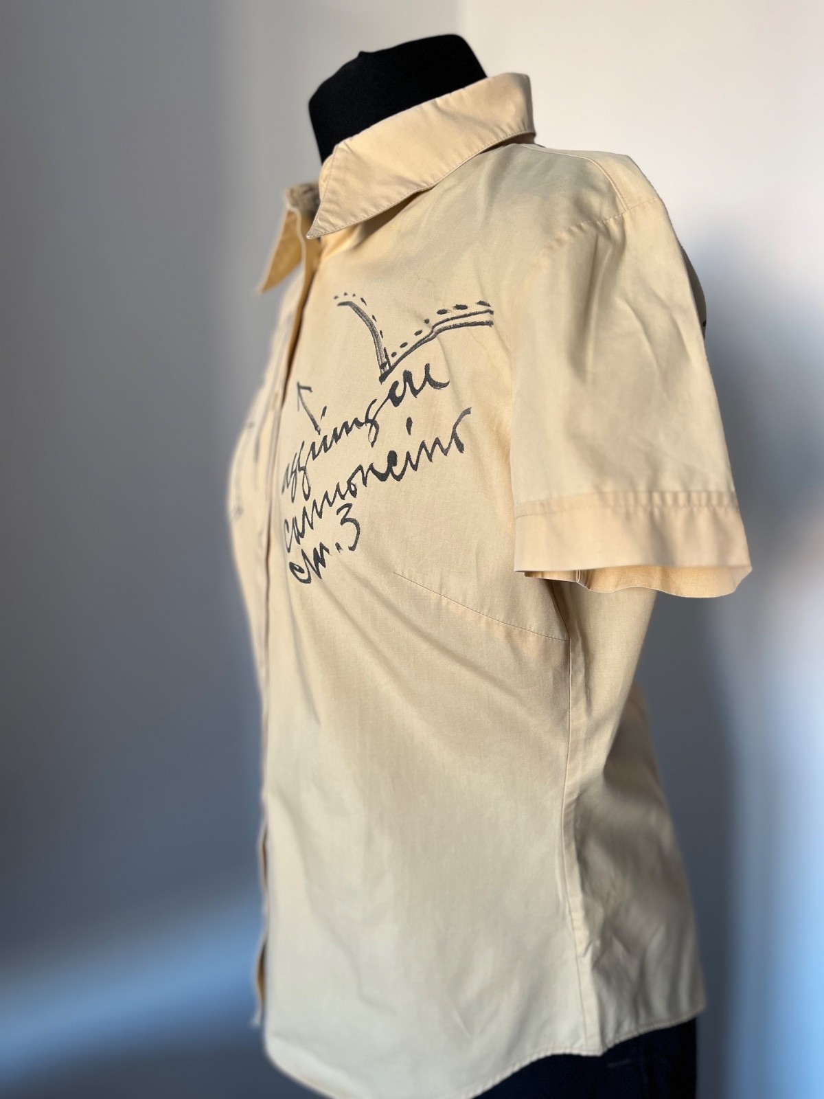 90s Moschino Jeans Scribble Print Cotton Shirt Franco Moschino Vtg Italy L | TAD