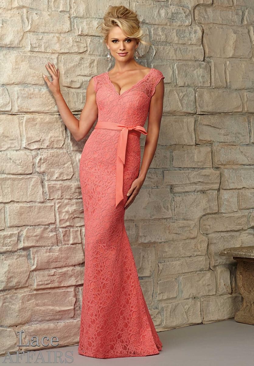 MORI LEE by MADELINE GARDNER black lace evening gown dress Bridesmaid 12 $225