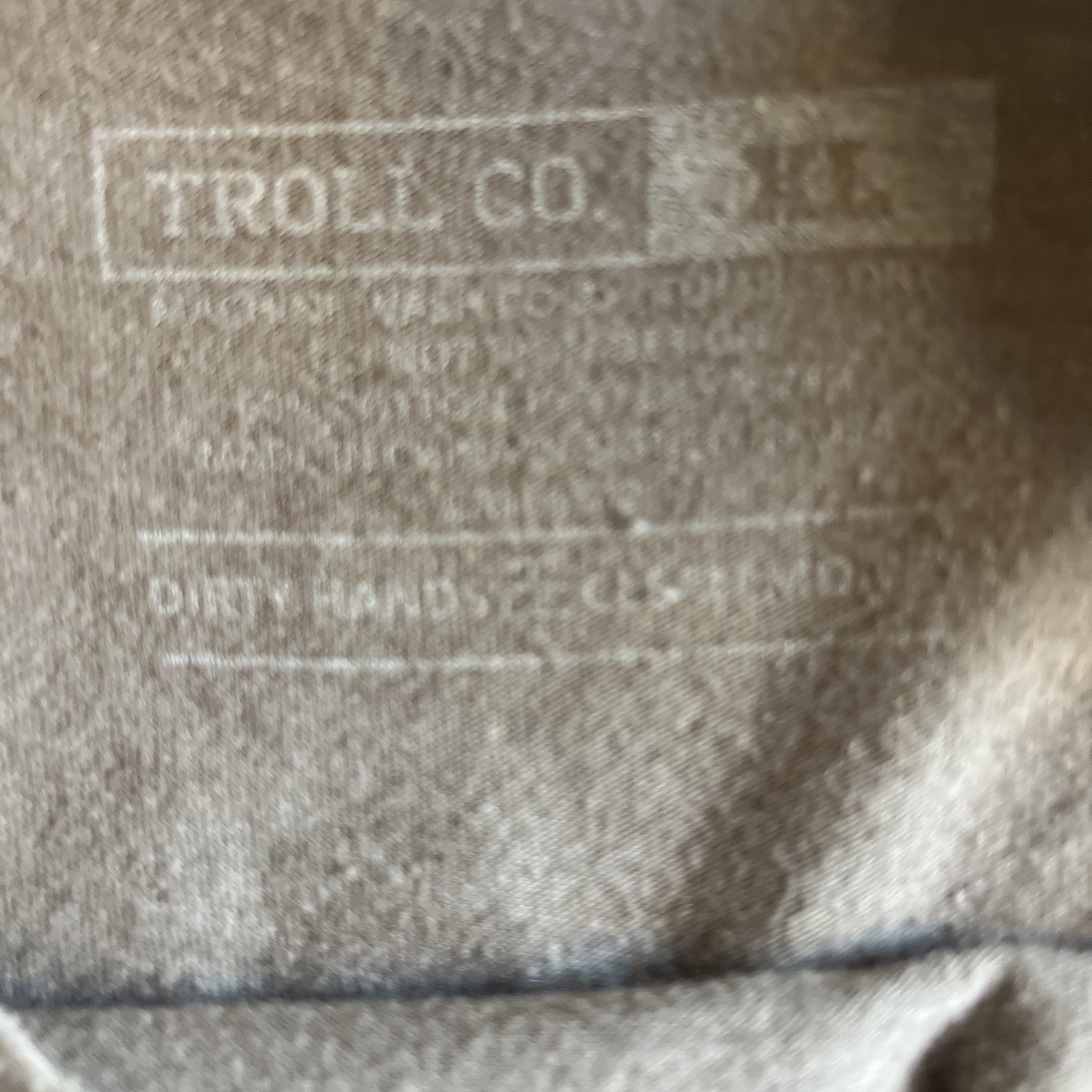 Troll Co Clothing Dirty Hands Clean Money T Shirt Men’s XL Brown Knuckle Busters