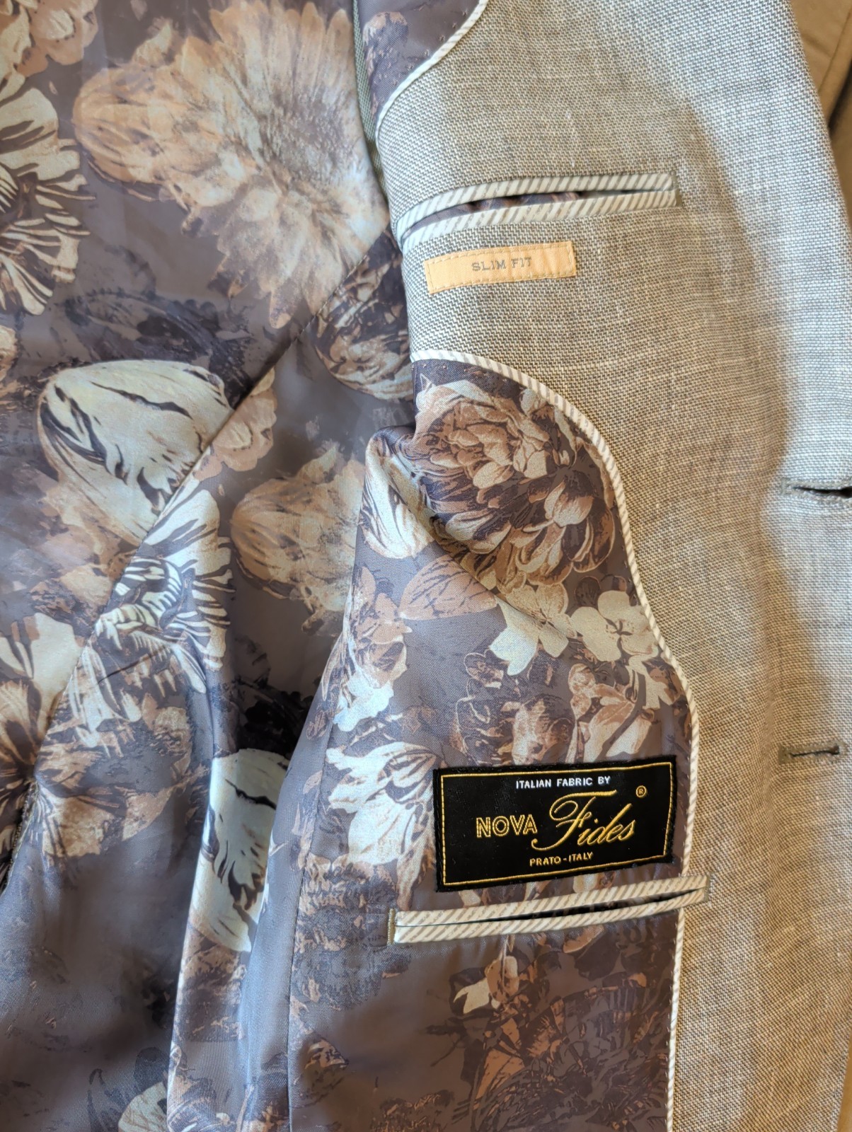 Joseph Abboud Wheat Gray Linen Blend Blazer 36S