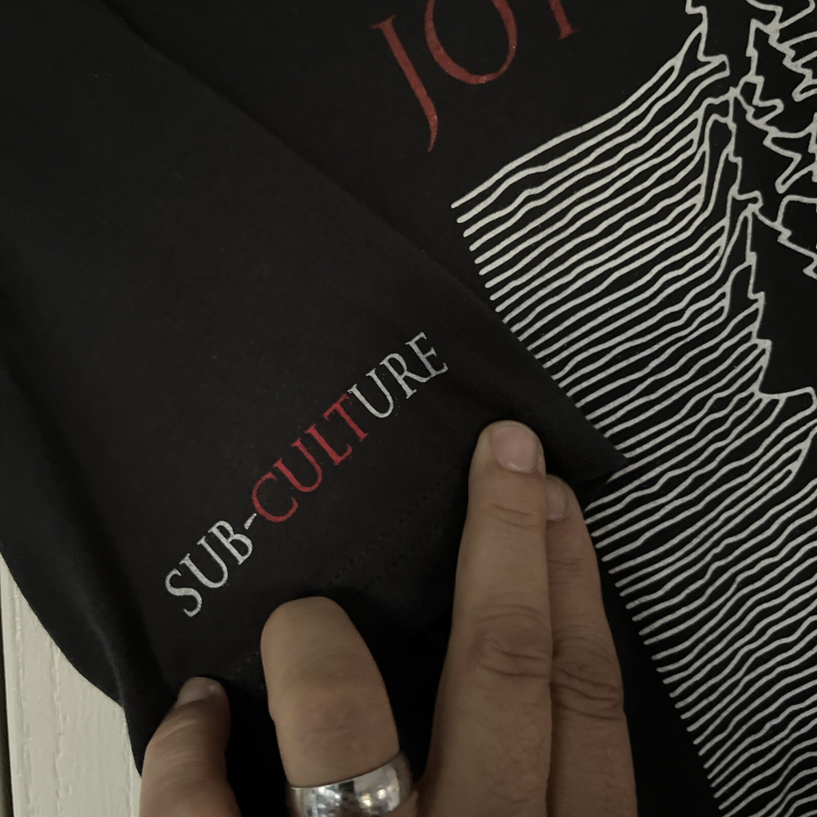 Joy Division /Joy Cult Collab Unknown Pleasures Trees, Goth, Style Sz Small