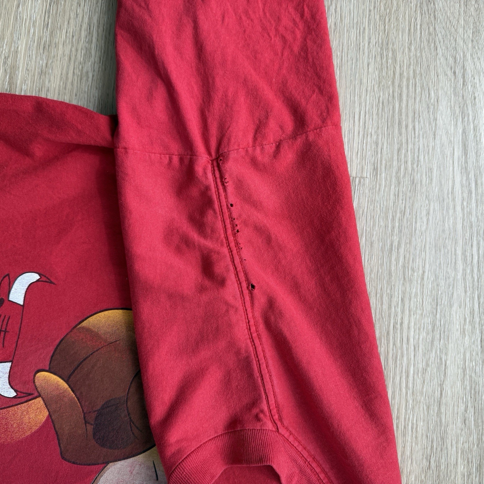 Vintage 1995 Looney Tunes Taz NBA Chicago Bulls Shirt FAN OR FOE Michael Jordan