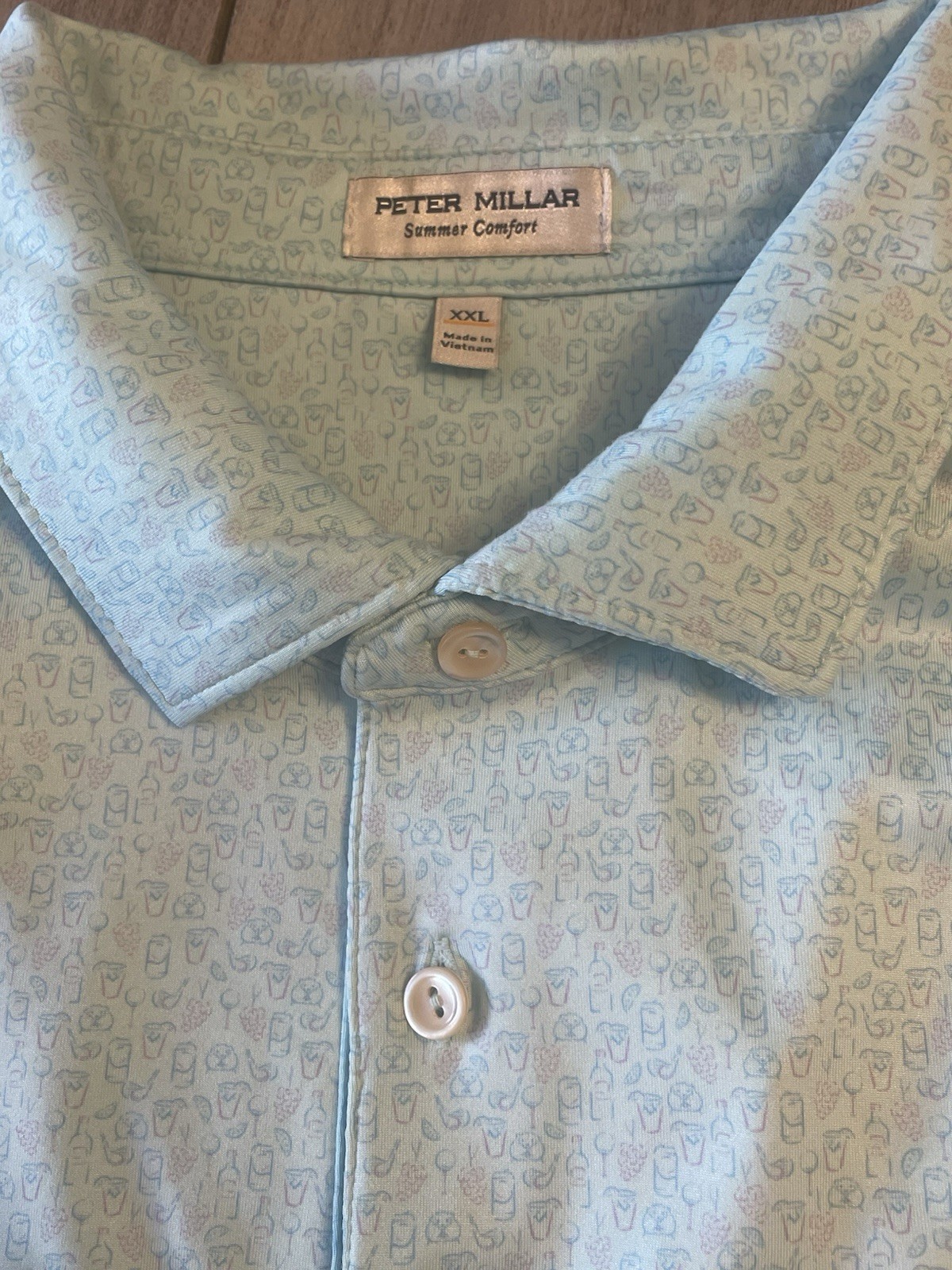 Peter Millar Summer Comfort Polo Shirt Men’s XXL – Golf & Happy Hour – Edgewood