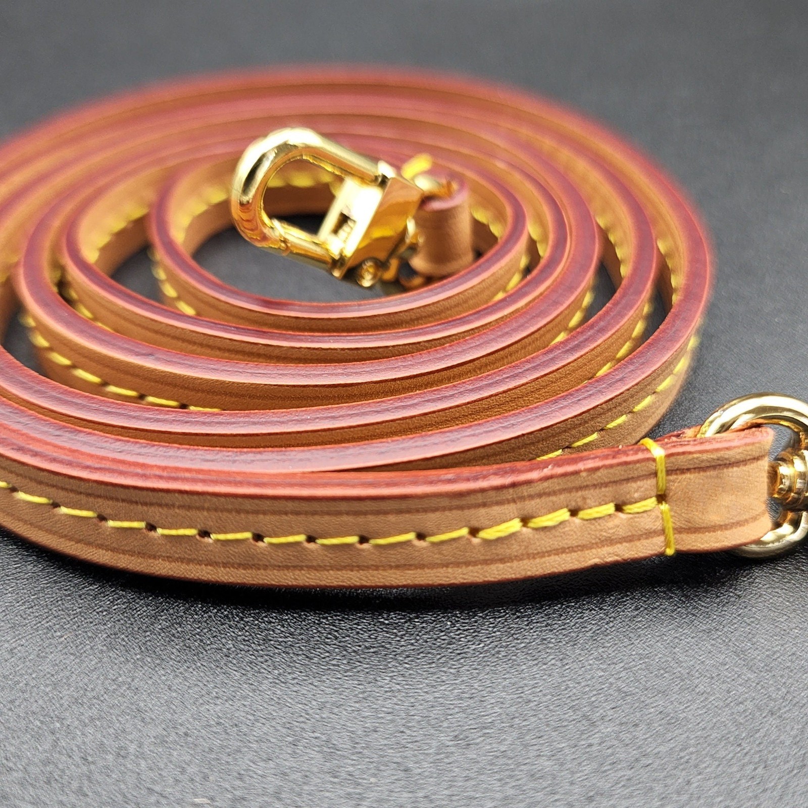 110cm Real Vachetta Lether Honey B FIXED SIZE Shoulder Strap For Pochette Mini..
