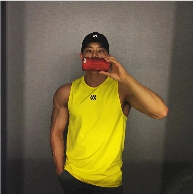 Mannen Bodybuilding Tank Tops Gym Workout Fitness Mouwloos Shirt Running