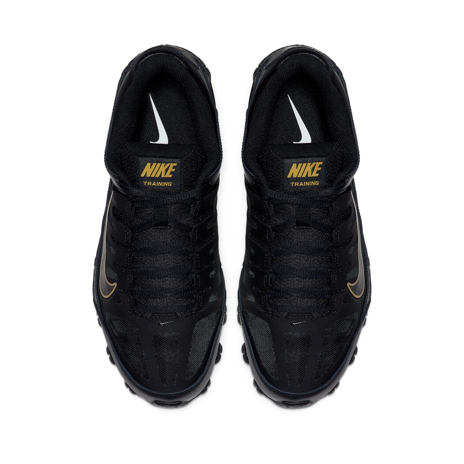 Nike REAX 8 TR MESH Black Gold 621716-020 Cross Training Athletic Shoes