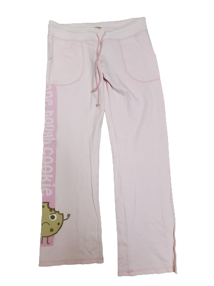 Womens Juniors David & Goliath Pink One Tough Cookie Lounge Sweats Pants