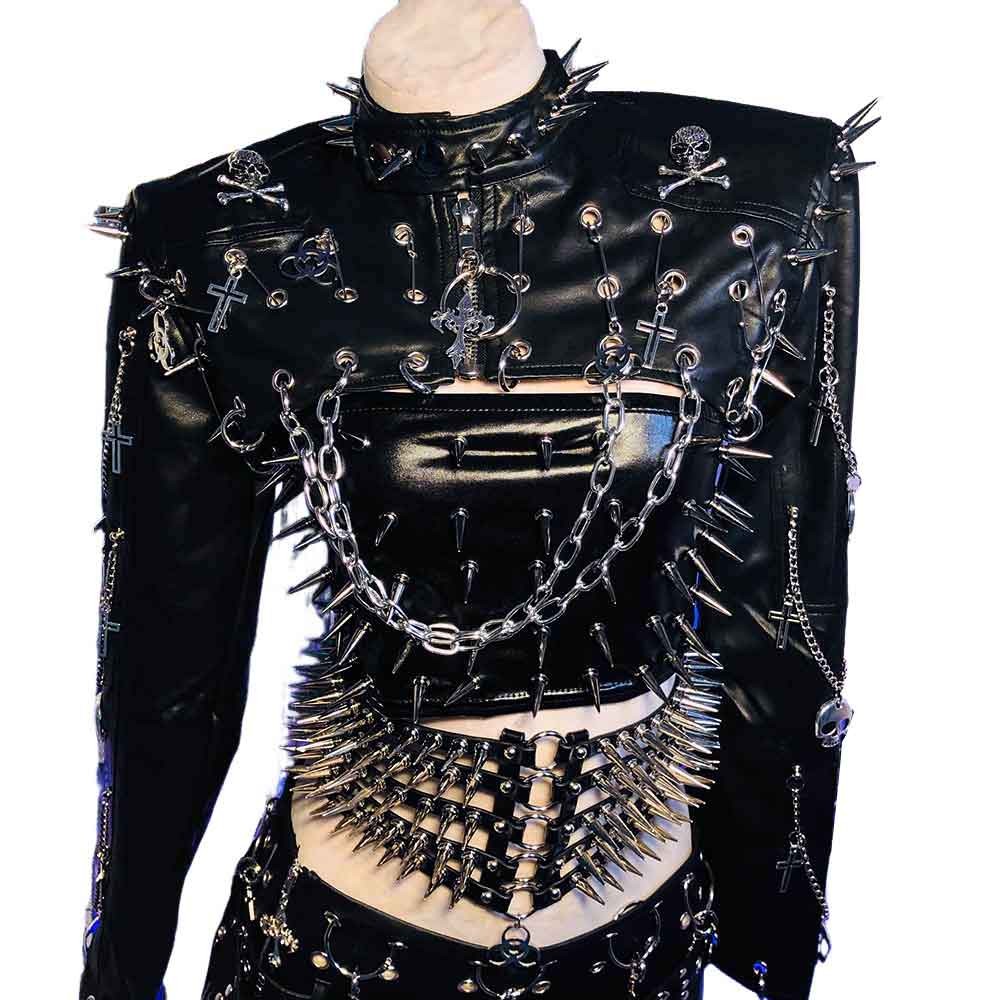 Goth Tops Spiked Emo Clothing Y2K Punk Rock Clothes Gothic Tank Grunge