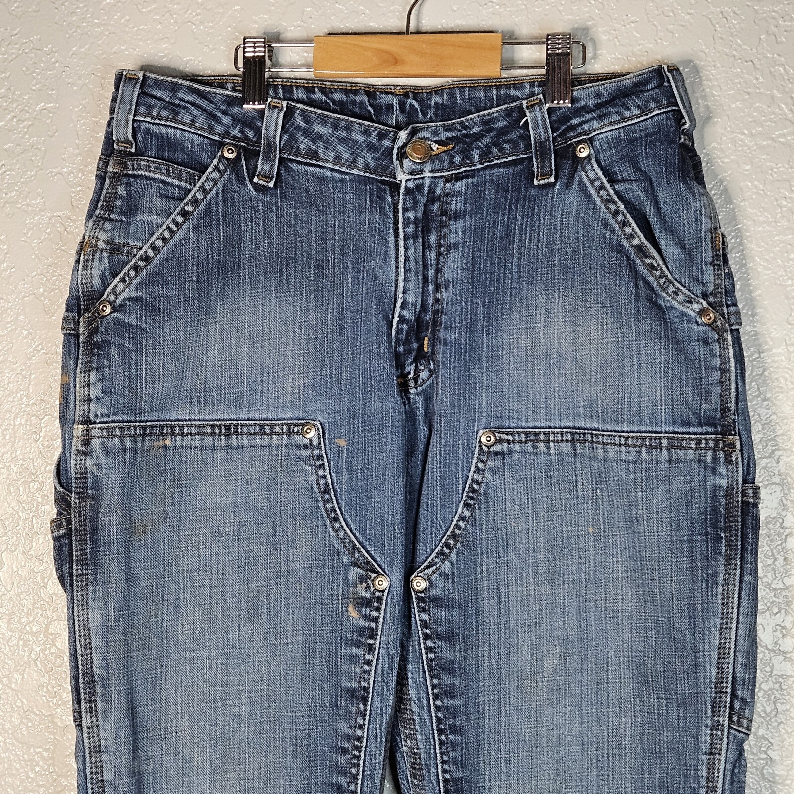 Carhartt Jeans Sz. 10 Double Knee Utility 99% Cotton 1% Spandex Paint Stains
