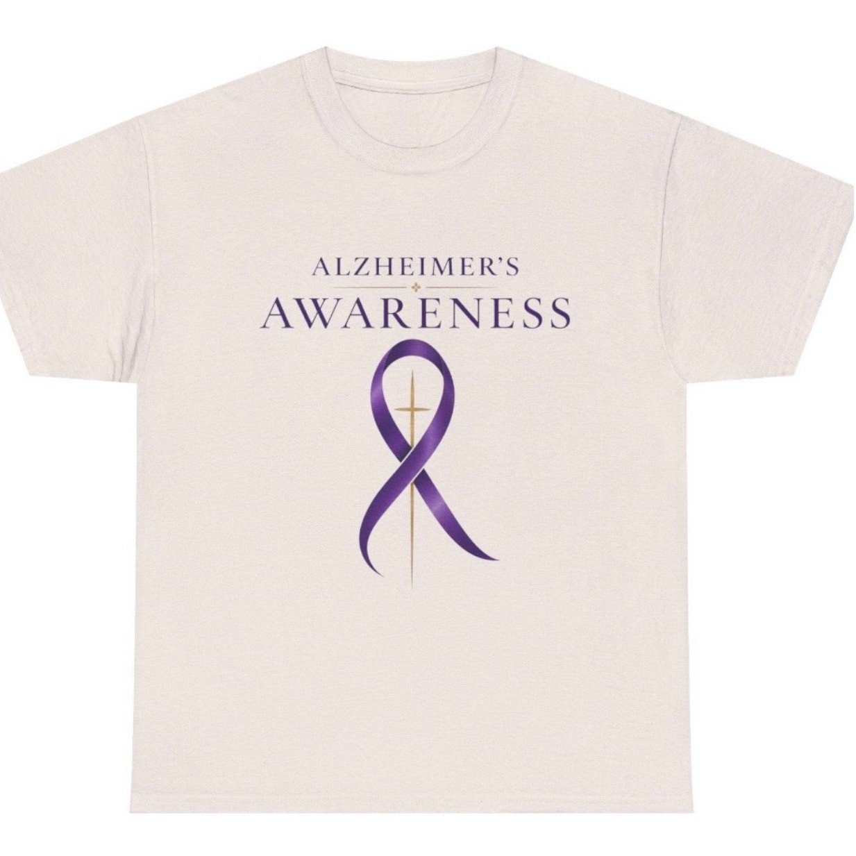Alzheimer’s Awareness T-Shirt Resilience Faith Loved Purple Ribbon Unisex
