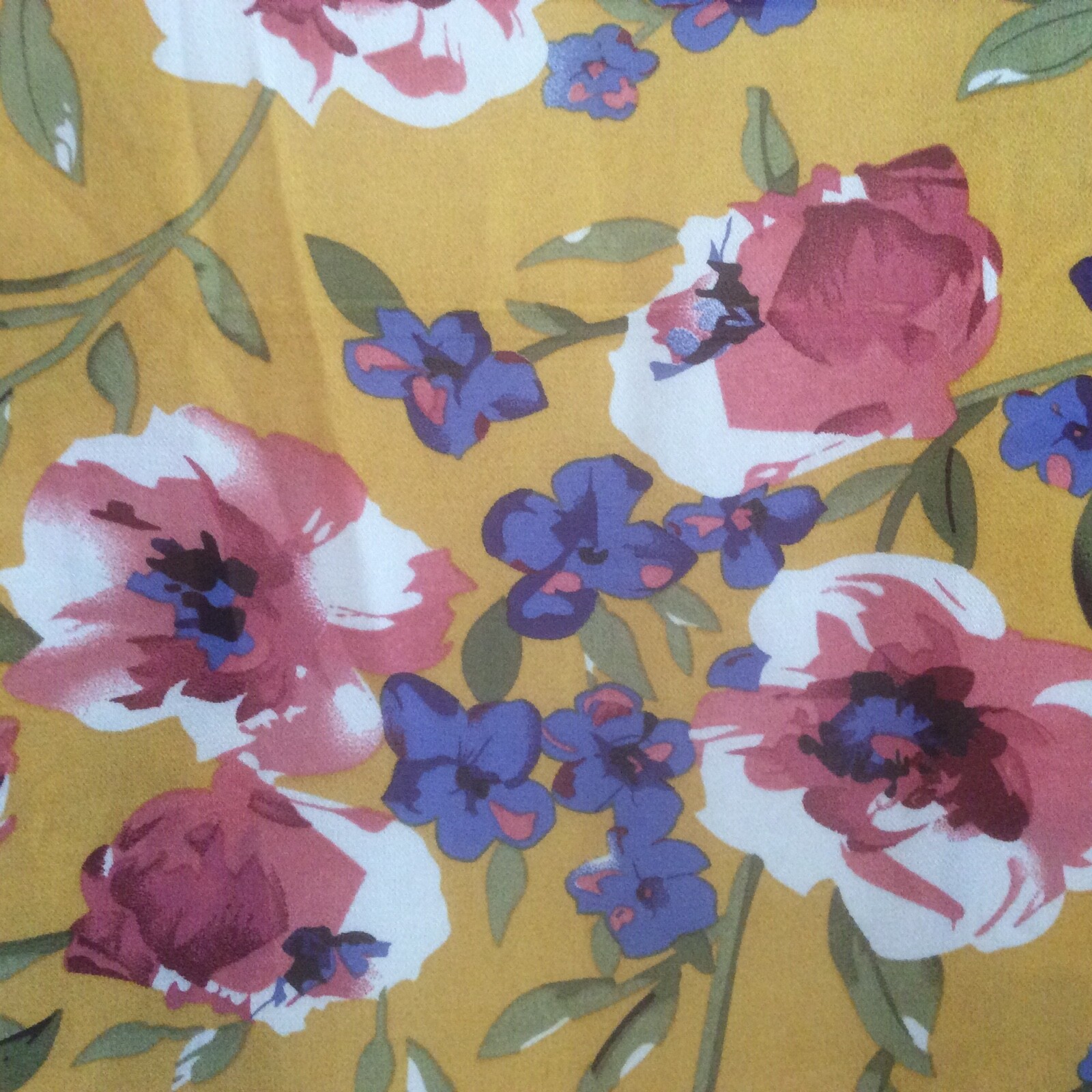 Shein Mustard Yellow Multi Floral Print Long Sleeve Open Jacket M