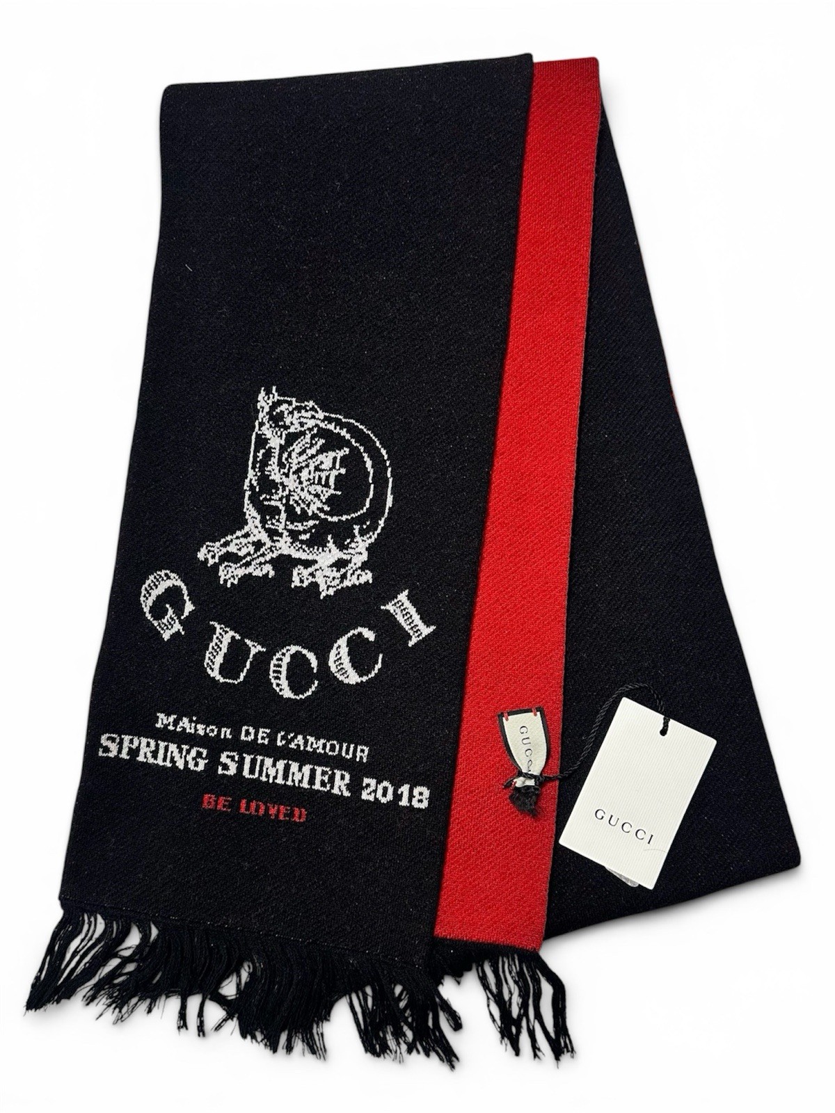 Gucci Wool Scarf Maison De L’Amour Spring Summer 2018