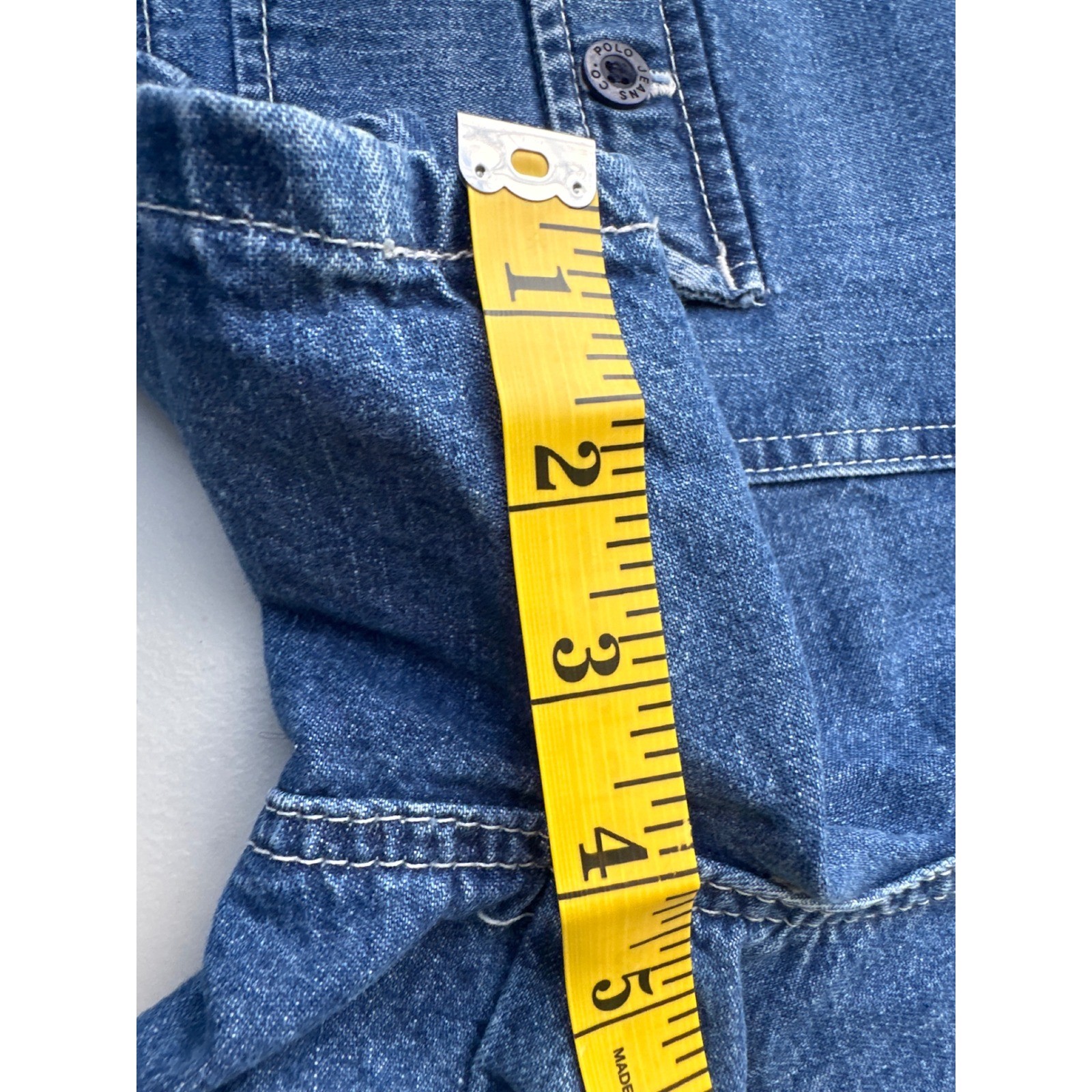 Polo Jeans Co Ralph Lauren Denim Shorts Womens 12 Blue New Dunne Utility Cargo