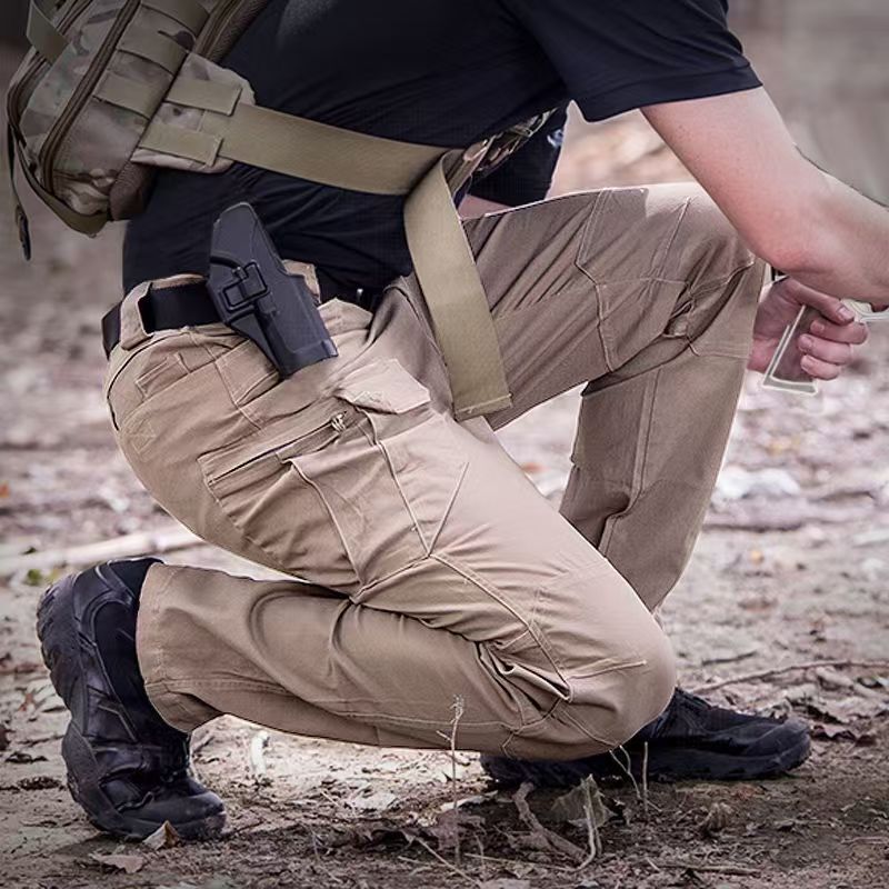 Mens Cargo Pants Tactical Waterproof Work Hiking Combat Outdoor Trousers Pants