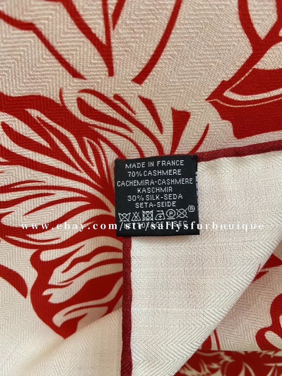 Sallys 70% Cashmere & 30% Silk Wrap Scarf Flamingo Print Double Face Shawl 53″