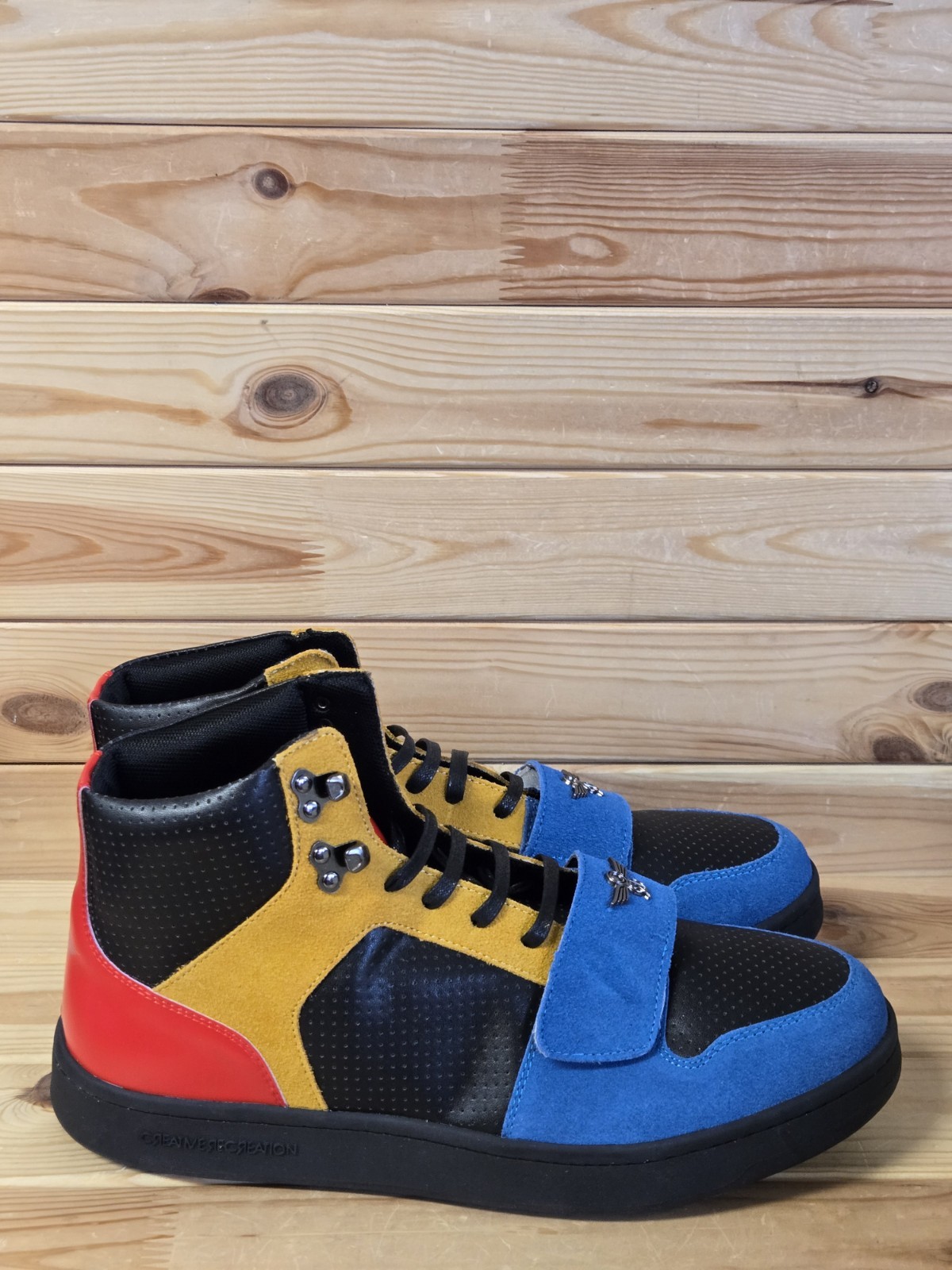 Size 10.5 – Creative Recreation Cesario Lux Men’s Shoes Black Red Gold