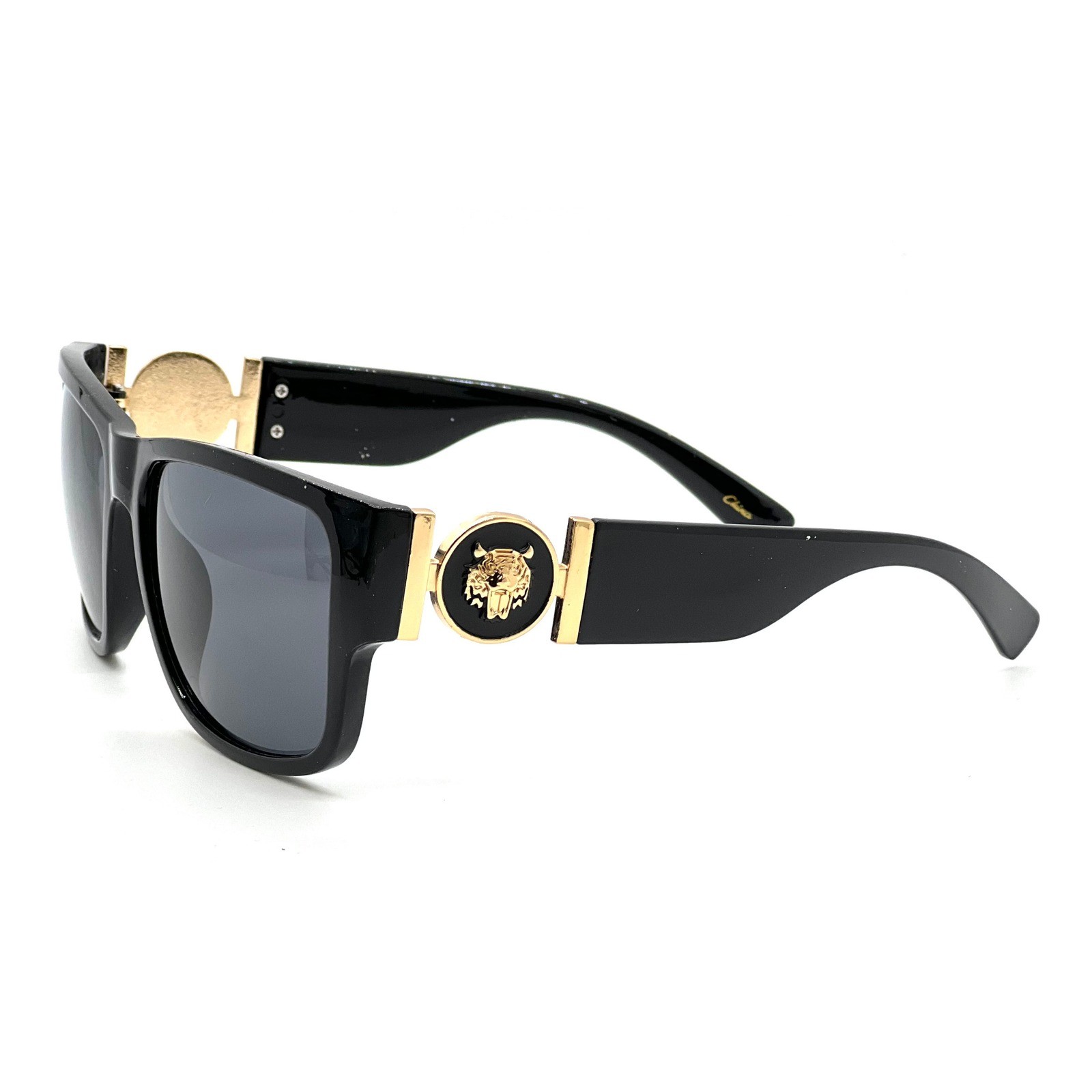 Men Sunglasses Classy Square Dark Black Lens Cholo Style Hip Hop Gangster Lentes