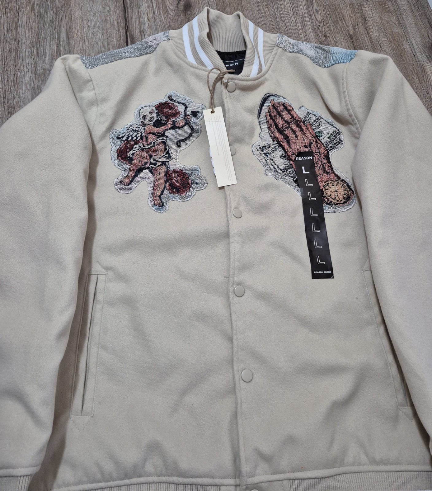 Reason Varsity Jacket Men’s Large I Was Blessed Bomber Size Large Rare