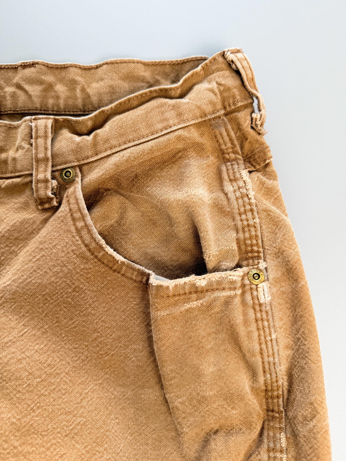 Dickies Carpenter Pants, Brown Workwear Pants, Distressed Dickies, Utility Pants