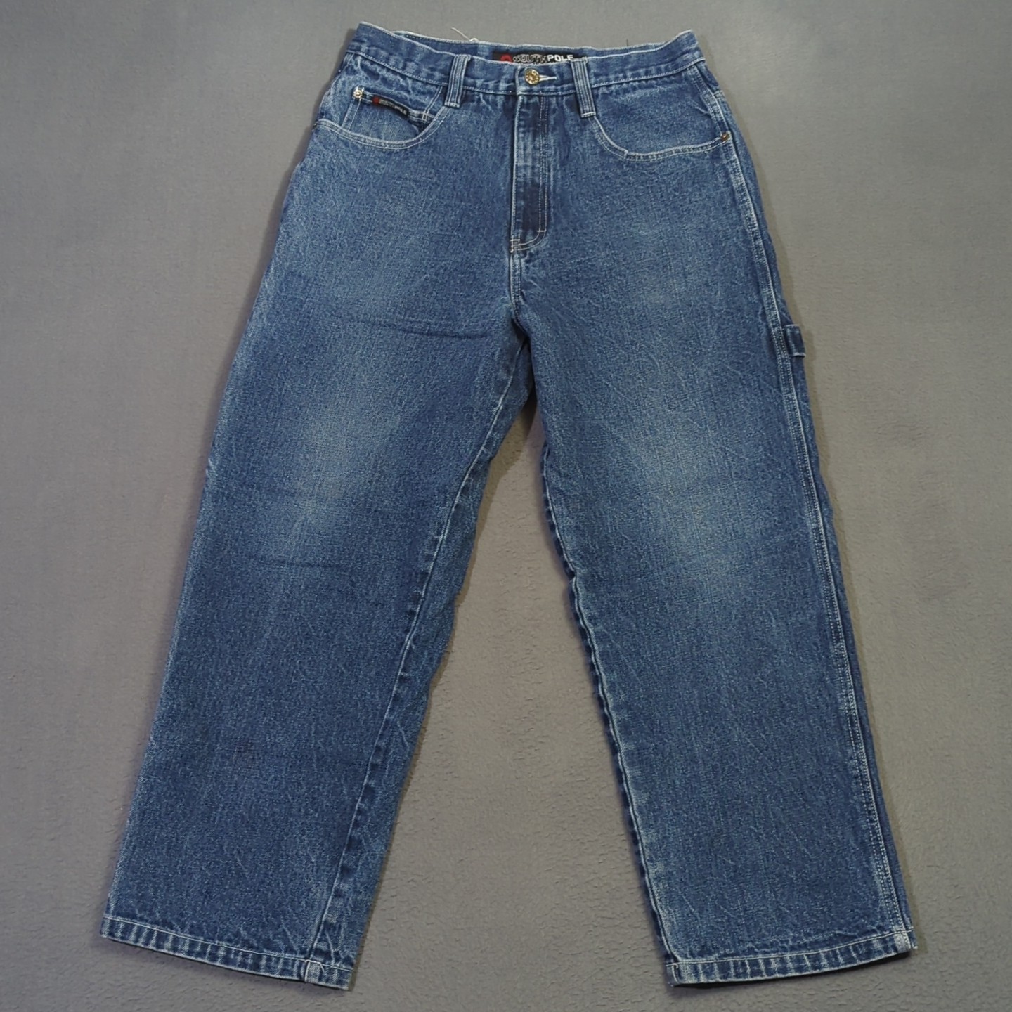 Southpole Jeans Men’s 32 Fits 30×27 Blue Baggy Denim Streetwear Carpenter Loop