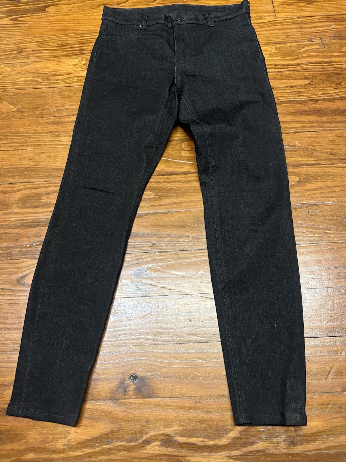 Blue Delta Womens Jeans Straight Mid Rise RW28 Dry Clean Casual Black