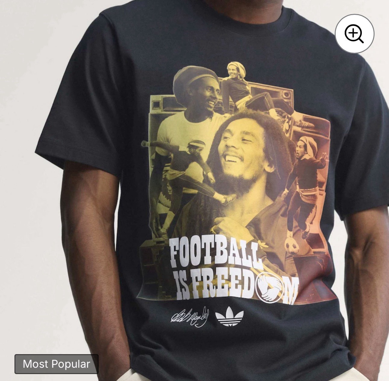Men’s adidas x Bob Marley Black Jamaica National Team Originals T-Shirt