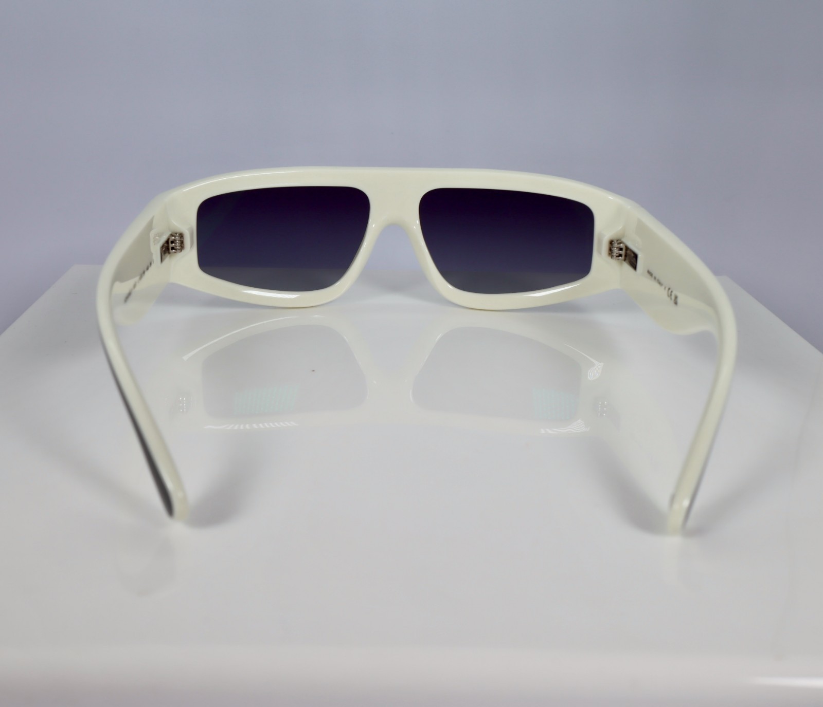 Chanel CH6057 Shield Sunglasses in Black and White with Gray Lenses