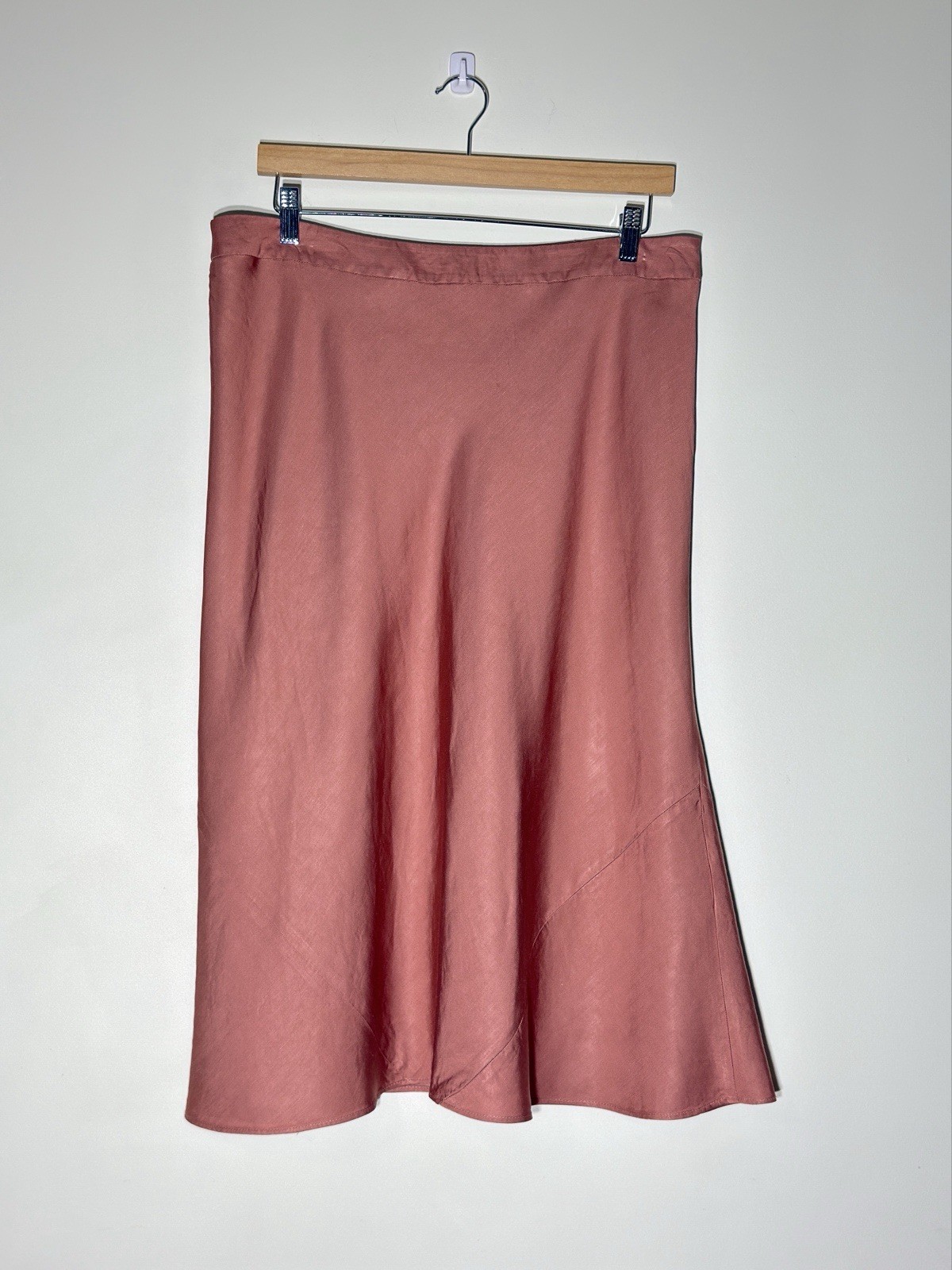 VERONIKA MAINE Dusty Rose Bias-Cut Midi Skirt | Size AU 16