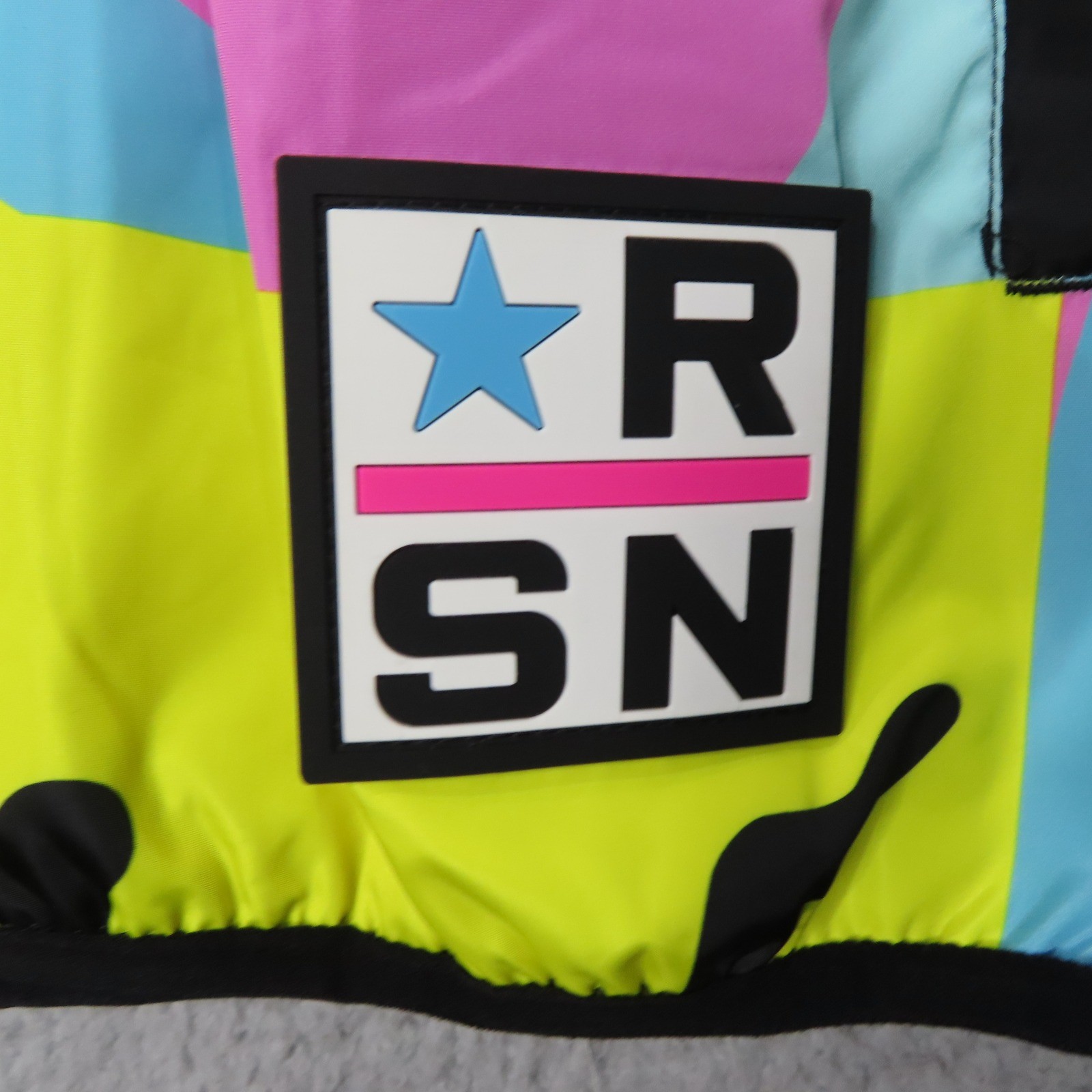 Reason NYC Windbreaker Jacket Medium 90s Style Colorful Graphic Streetwear Coat