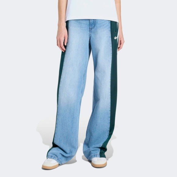Adidas Denim Firebird Pants Womens – Light Blue / KF2318 / Expedited Shipping